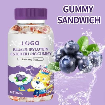 Vegan Blueberry Lutein Ester Gummies Protecting Kids' Eyesight with 2 Gummies Per Day