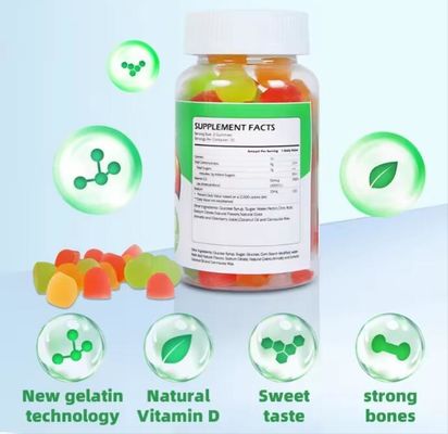 Dietary Nutritional Supplement Multivitamin Vegan Vitamin D3 Gummy For Kids Prevent Rickets
