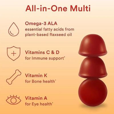 Whole Food Omega 3 Vitamin D3 Gummies For Children Anti-Fatigue Immune Support Supplement