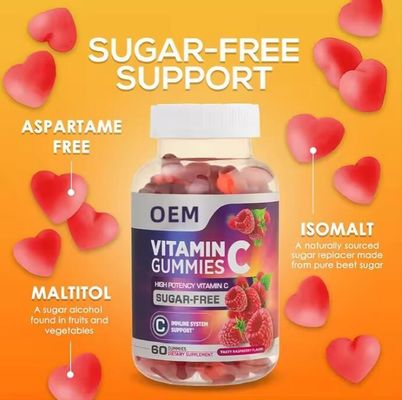 60/90/120 Gummies/Bottle Vitamin C Gummies For Kids Improve Immunity And Boost Health