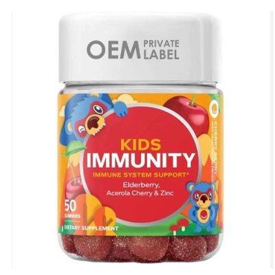 Powerful Immune Support Elderberry Gummies For Kids 1-2 Gummies Per Day 50 Gummies/Bottle