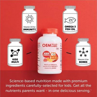Bone Growth And Immunity System Support Careful Selection Multivitamin Gummy For Kids