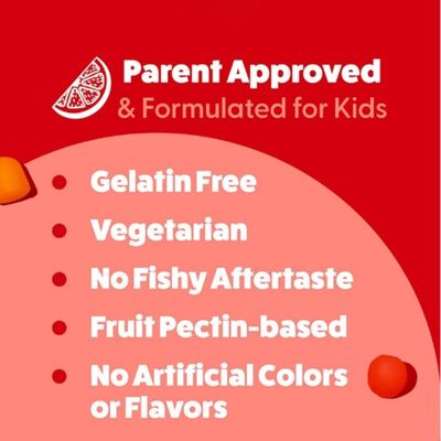 Vitamins Omega Dha Gummies For Kids Brain Development And Focus Support Dietary Supplement