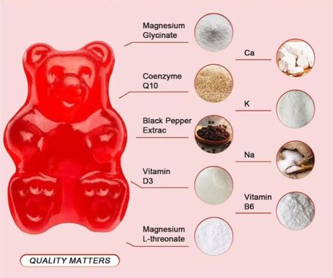 Dosage Form Gummy Candy Calcium Magnesium Sodium Vitamin Gummies Glycinate Calm Gummies
