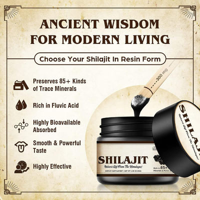 Pure Shilajit Resin Immune Support Pills Natural Herbal Supplement From Himalayas