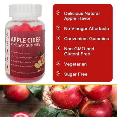 Apple Flavor Organic Apple Cider Vinegar Gummies Supports Gut Health And Metabolism Boost