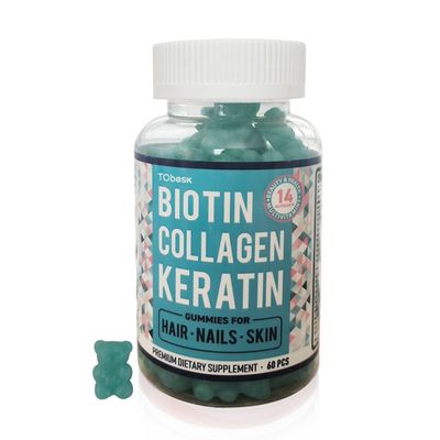 Shelf-Life 24 Months Biotin Collagen Keratin Gummies For Healthy Hair And Skin Care