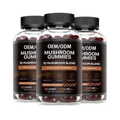 Shelf-Life 6 Months Vegan Reishi Mushroom Nootropic Brain Supplement 90 Gummies / Bottle