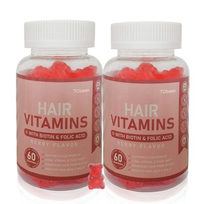 Effective Hair Growth Support with Biotin Folic Acid Hair Vitamins Dietary Supplement