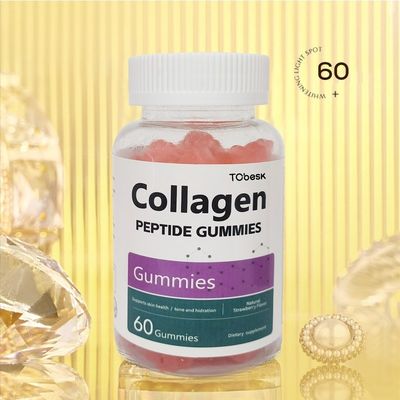 Women's Skin Health Support Vegan Collagen Peptide Gummies Natural Dietary Supplement