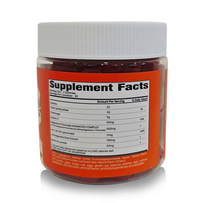 2 Gummies Daily Adult and Teenage Health Heart Magnesium Glycinate Dietary Supplement