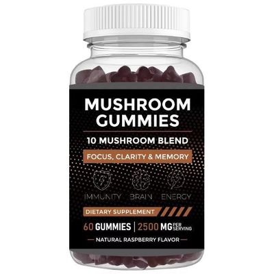 Gummy Candy Lions Mane Reishi Mushroom Supplement For Teenagers' Memory Sleep