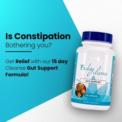 Powerful 15-Day Gut Health Cleansing Capsules with Senna Cascara Sagrada Psyllium Husk
