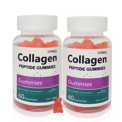 Skin Health Dietary Supplement Gluten Free Collagen Peptide Gummies Mixed Flavor