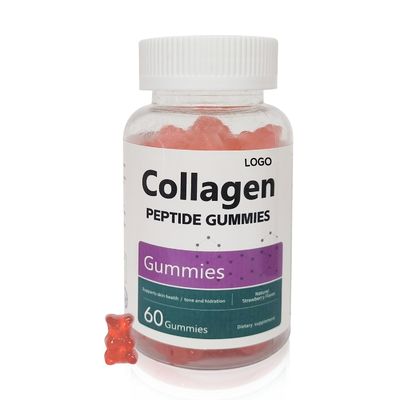 Skin Health Dietary Supplement Gluten Free Collagen Peptide Gummies Mixed Flavor