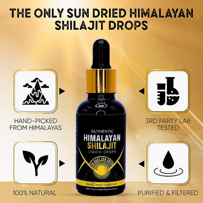 Healthy Support Function In Pure Himalayan Shilajit Gold Grade Drops For Daily Sports