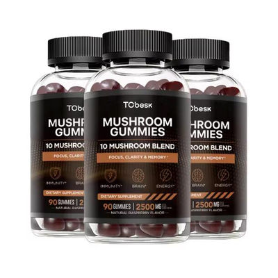 Gummy Candy Lions Mane Reishi Mushroom Supplement For Teenagers' Memory Sleep